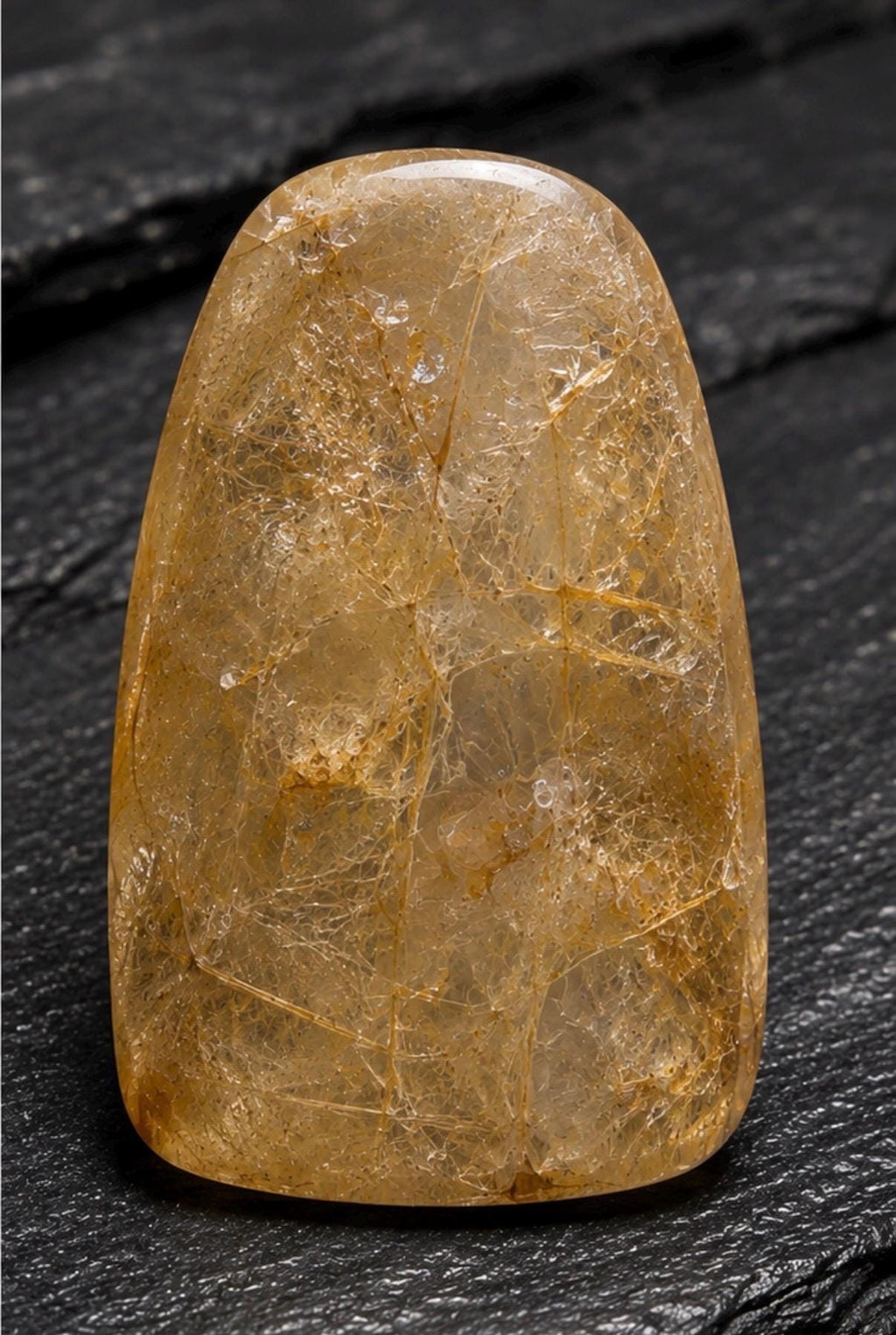 Utah Spider Web Hyalite Opal Cabochon, Rainbow Flash Honey Opal, Rare Collector & Jewelry Stone