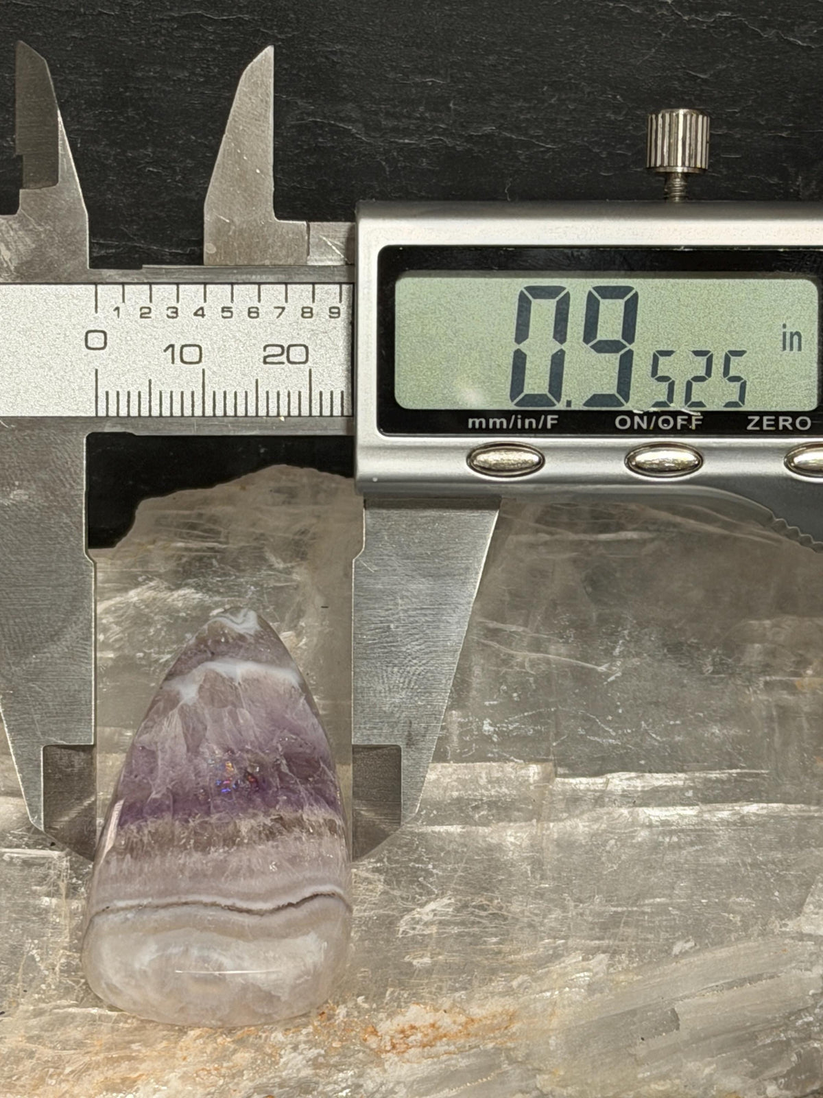 Chevron Amethyst Cabochon, Large Designer Stone, Gemmy Purple Flash, Hand Cut Polished Gemstone for Jewelry Making
