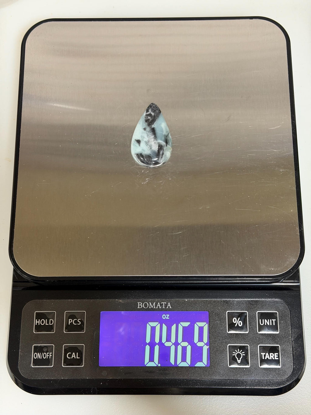 Utah Sky Stone Teardrop Cabochon, Blue Black Designer Cabochon, Hand Cut Gemstone, Jewelry Making Stone