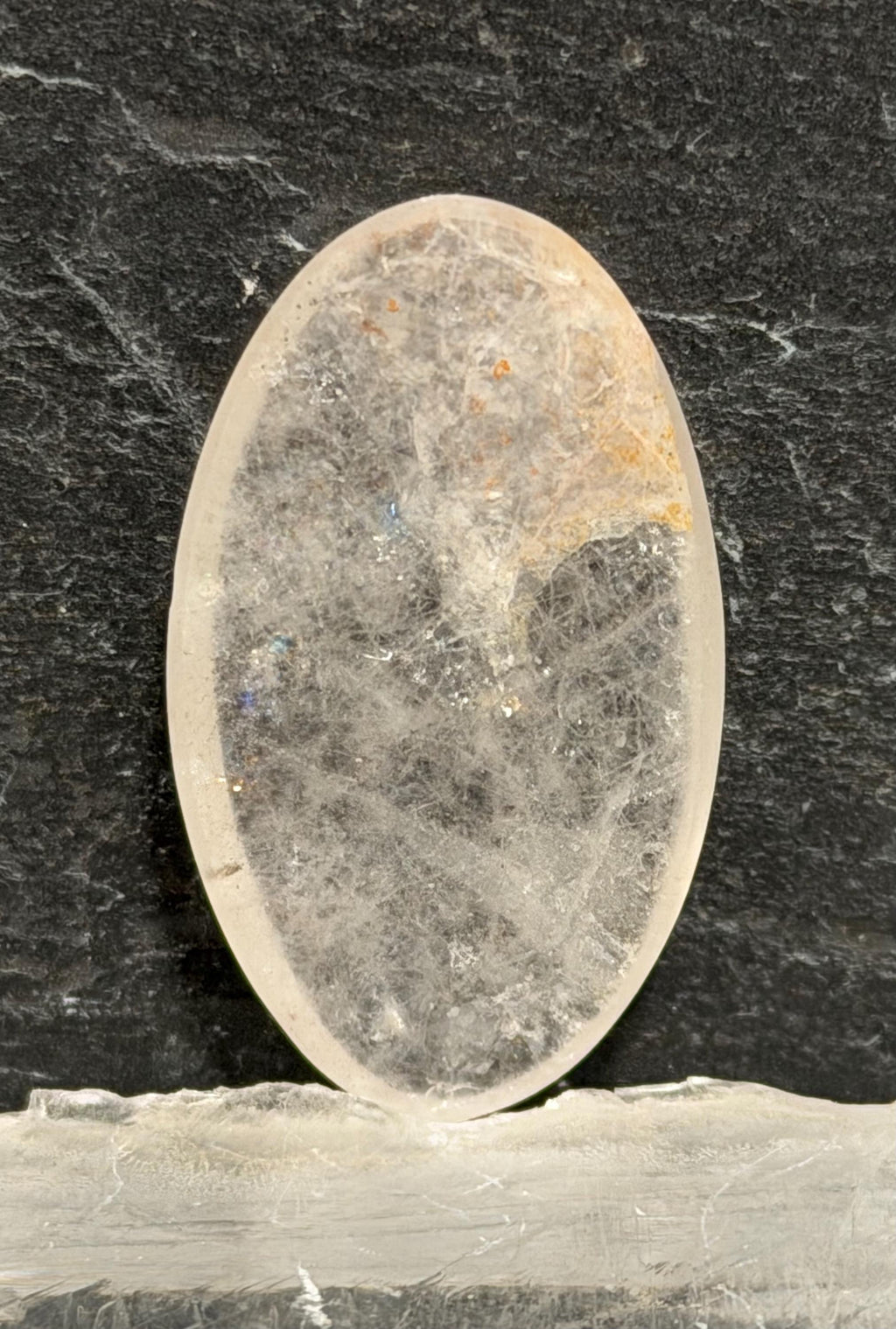 Utah Bubble Opal Cabochon, Rare Utah Opal, Clear Opal with Color Flash and Bubbles, Hand Cut Gemstone, Collector Stone, Wire Wrap Cab