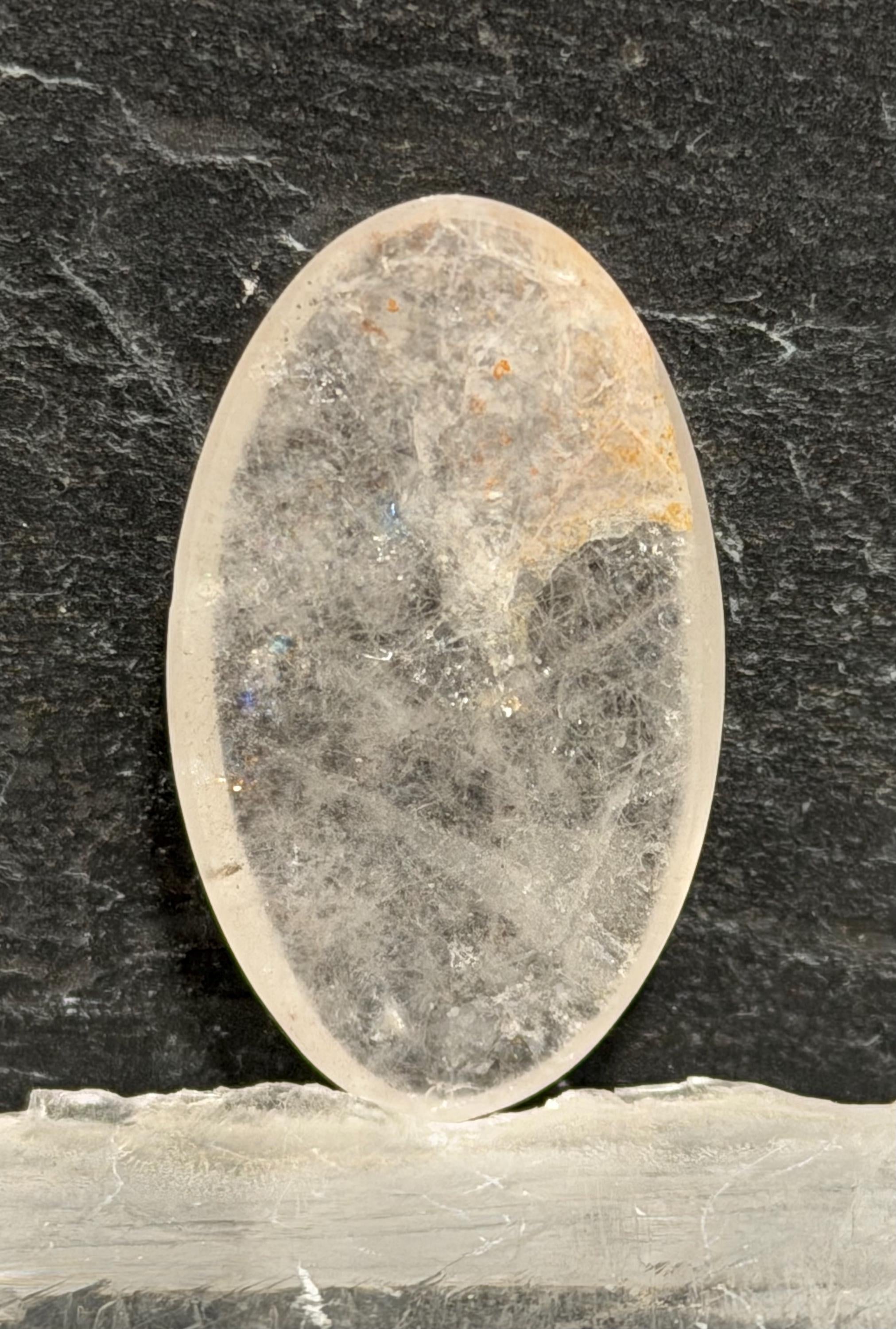 Utah Bubble Opal Cabochon, Rare Utah Opal, Clear Opal with Color Flash and Bubbles, Hand Cut Gemstone, Collector Stone, Wire Wrap Cab