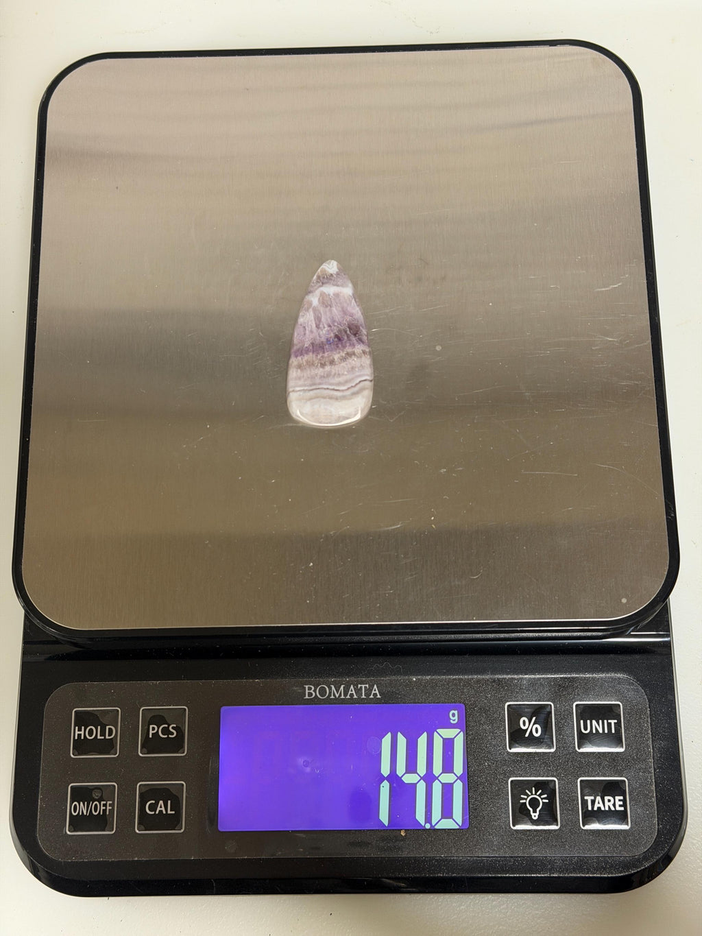 Chevron Amethyst Cabochon, Large Designer Stone, Gemmy Purple Flash, Hand Cut Polished Gemstone for Jewelry Making