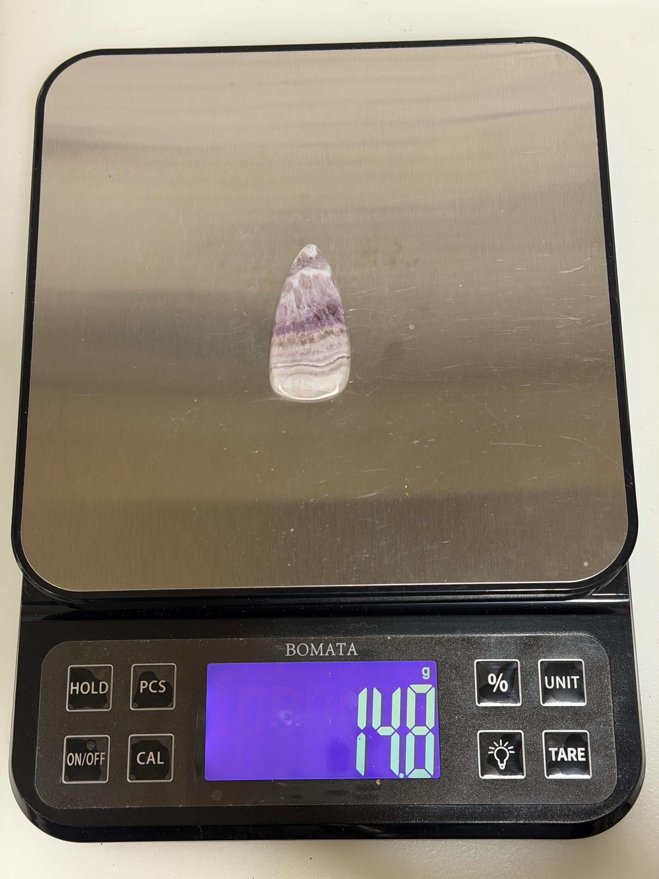 Chevron Amethyst Cabochon, Large Designer Stone, Gemmy Purple Flash, Hand Cut Polished Gemstone for Jewelry Making