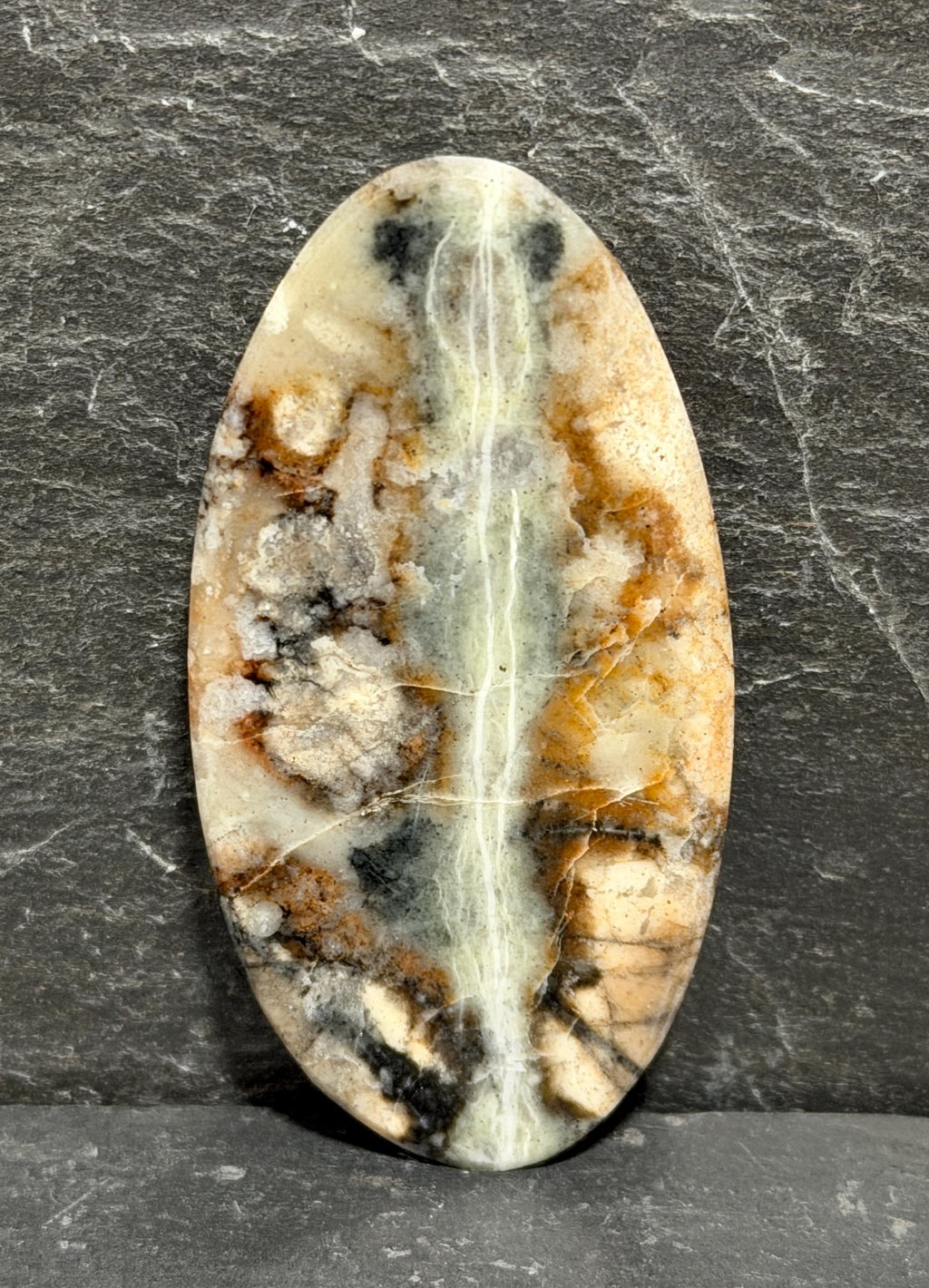 Picasso Jasper Cabochon-Large Oval-Earthy Brecciated Pattern