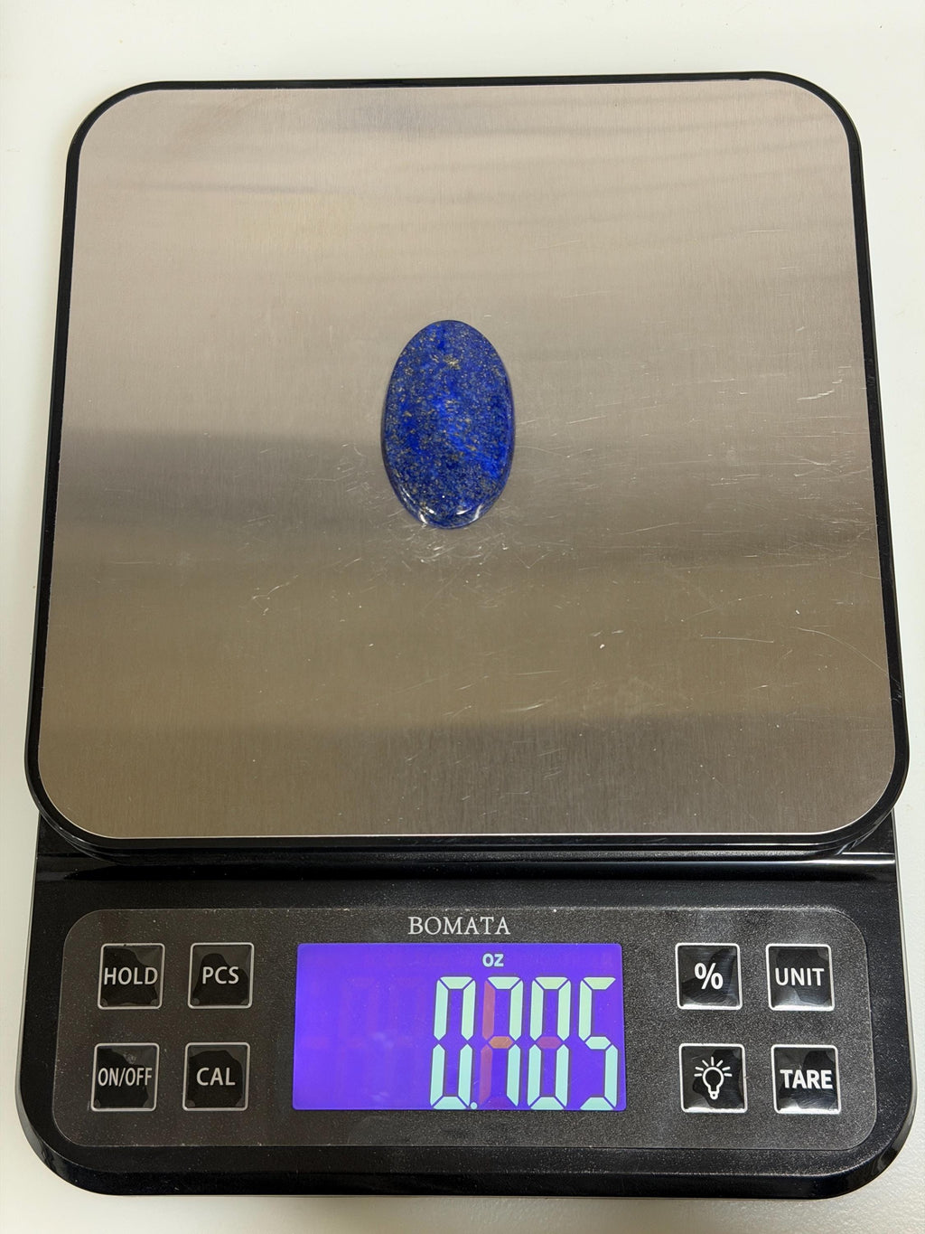 Lapis Lazuli Cabochon, Deep Royal Blue Lapis, Gold Pyrite Flecks, Large Oval Gemstone, 20g Jewelry Stone