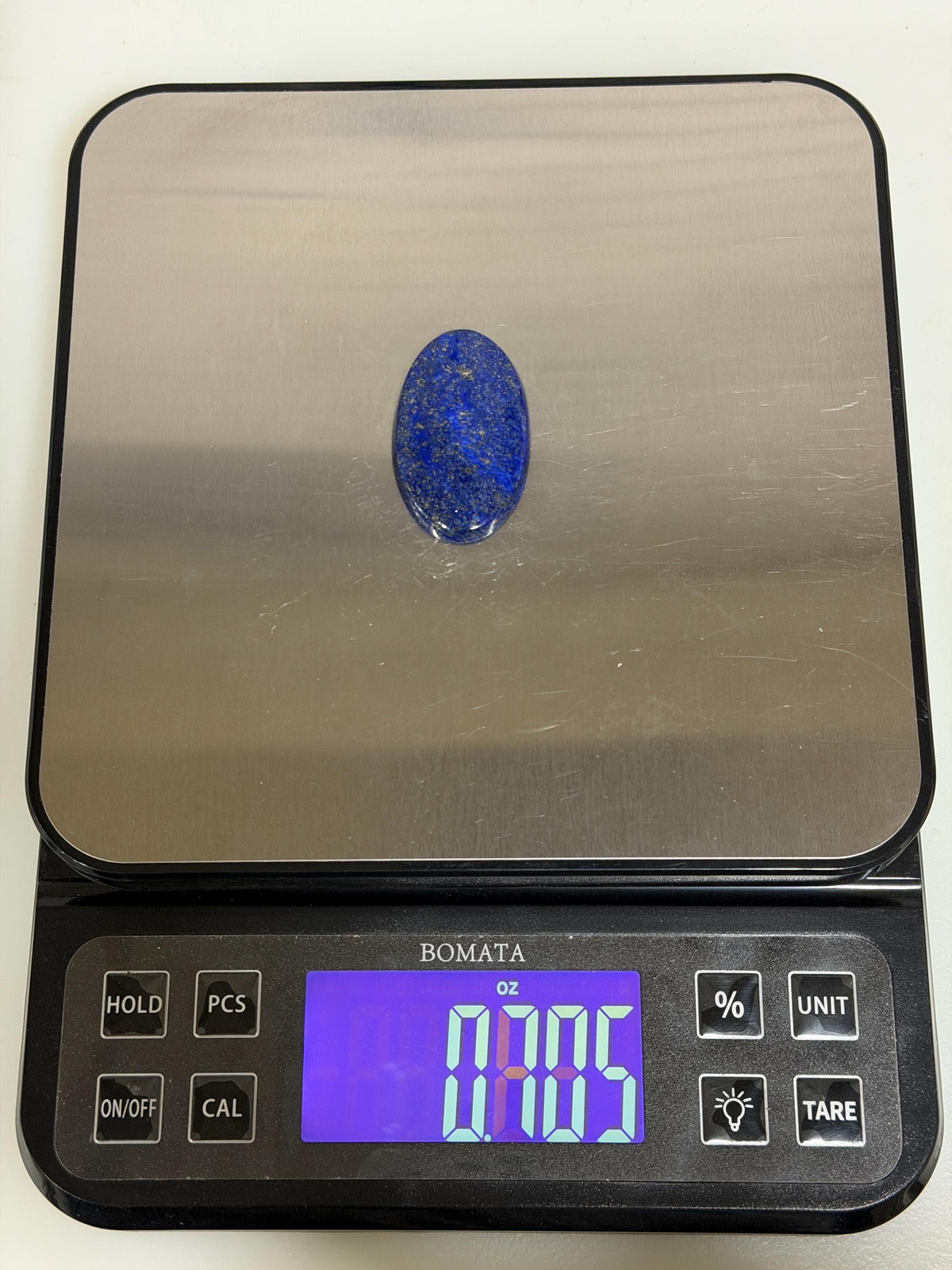 Lapis Lazuli Cabochon, Deep Royal Blue Lapis, Gold Pyrite Flecks, Large Oval Gemstone, 20g Jewelry Stone