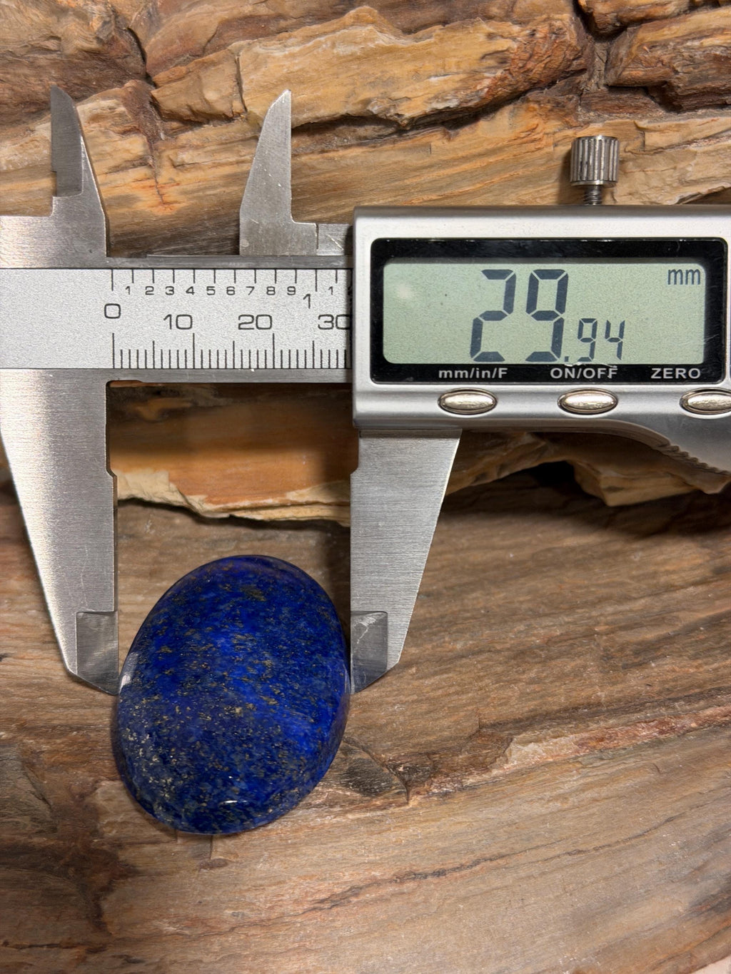 Lapis Lazuli Cabochon, Deep Royal Blue Lapis, Gold Pyrite Flecks, Large Oval Gemstone, 20g Jewelry Stone