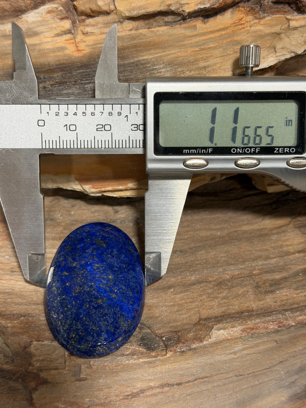 Lapis Lazuli Cabochon, Deep Royal Blue Lapis, Gold Pyrite Flecks, Large Oval Gemstone, 20g Jewelry Stone