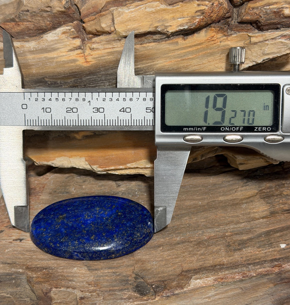Lapis Lazuli Cabochon, Deep Royal Blue Lapis, Gold Pyrite Flecks, Large Oval Gemstone, 20g Jewelry Stone
