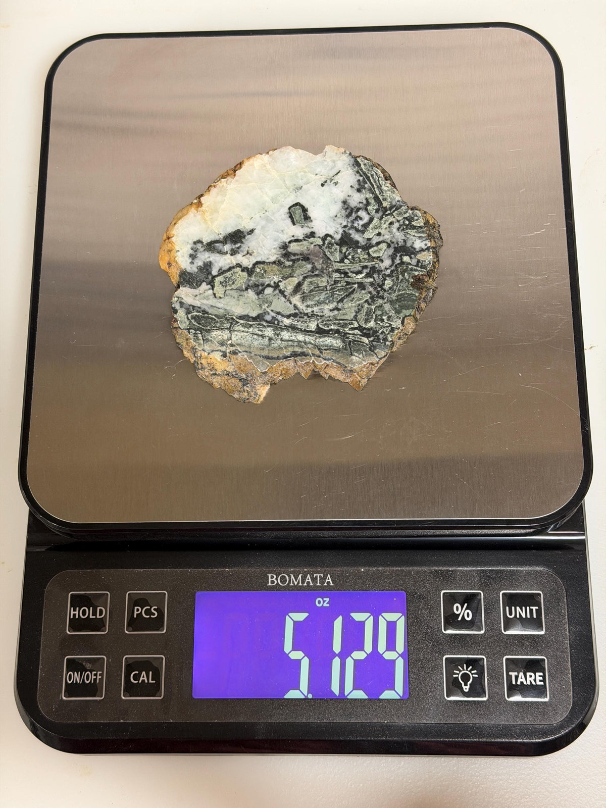 Dallasite Slab, Vancouver Island Lapidary Rough, Unpolished Gemstone, Natural Brecciated Stone, Canadian Rock Specimen