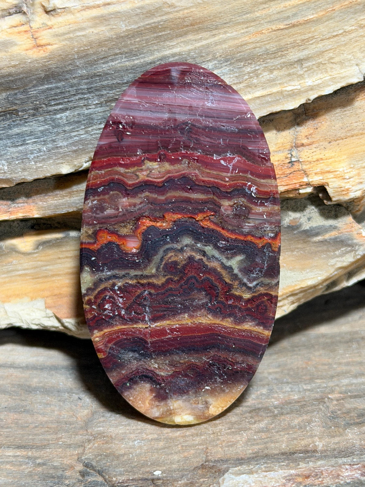 Bold Hyalite Cabochon, Candy & Wildfire Opal, Ultra Rare Utah Gemstone