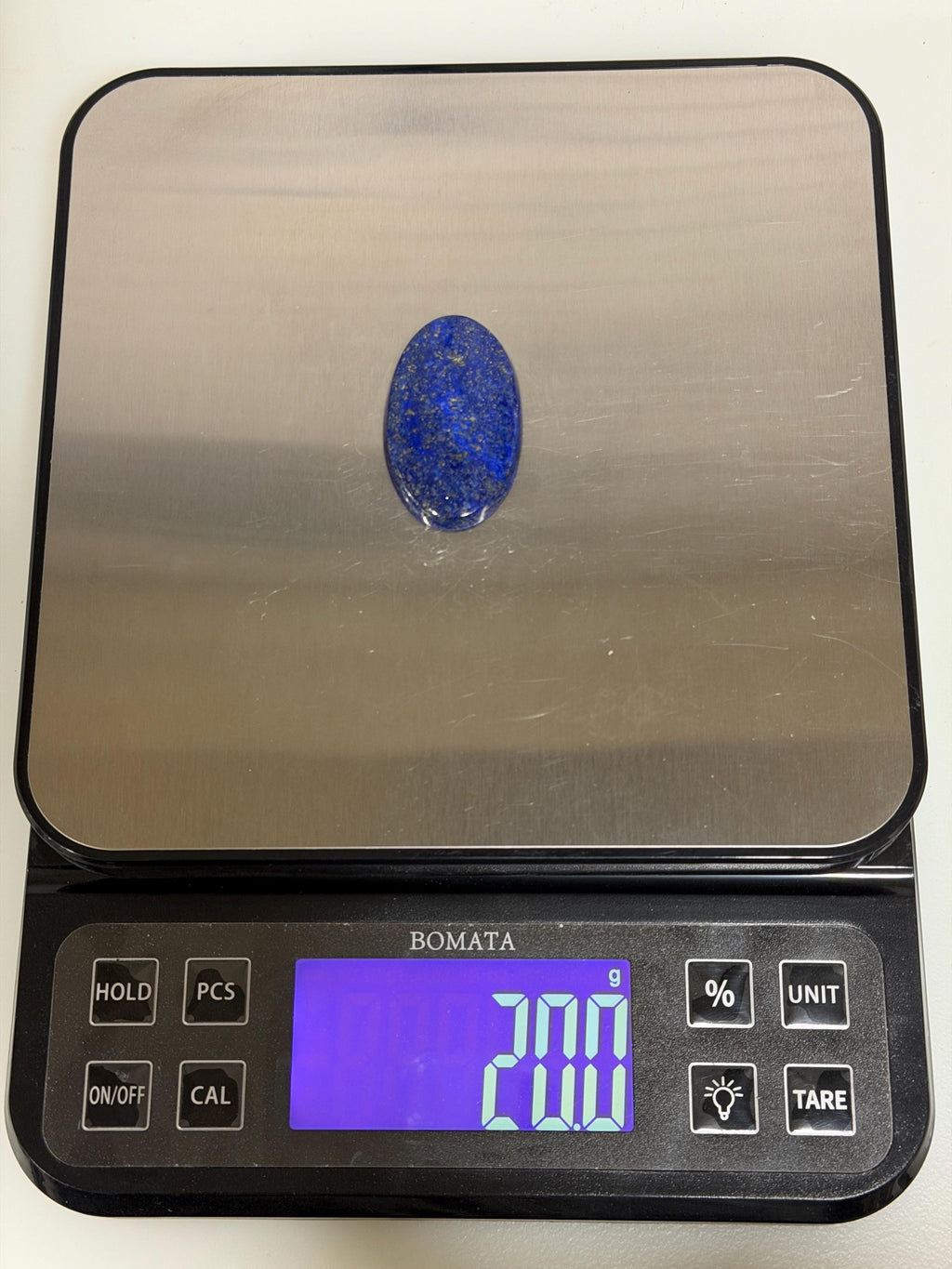 Lapis Lazuli Cabochon, Deep Royal Blue Lapis, Gold Pyrite Flecks, Large Oval Gemstone, 20g Jewelry Stone