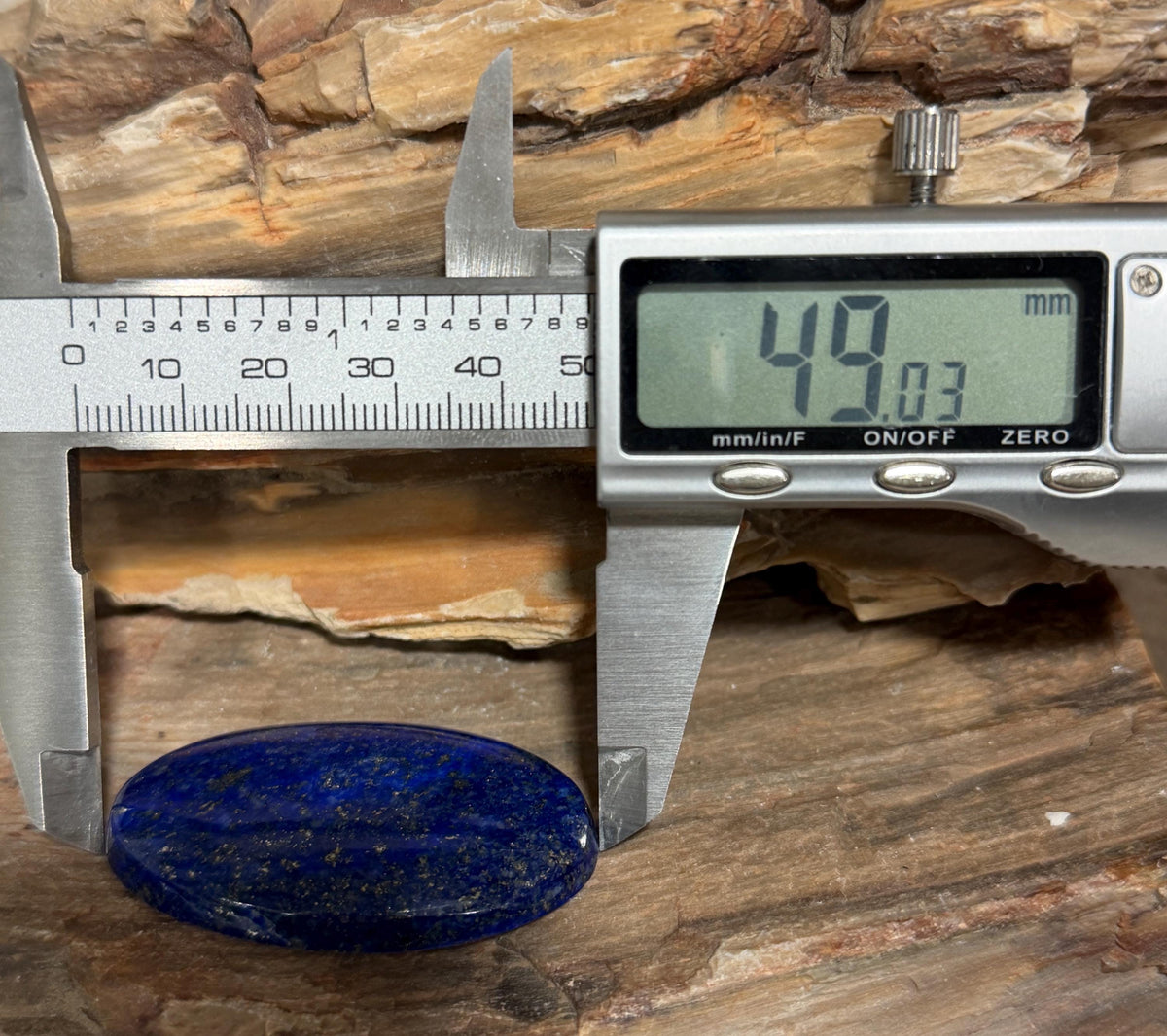Lapis Lazuli Cabochon, Deep Royal Blue Lapis, Gold Pyrite Flecks, Large Oval Gemstone, 20g Jewelry Stone