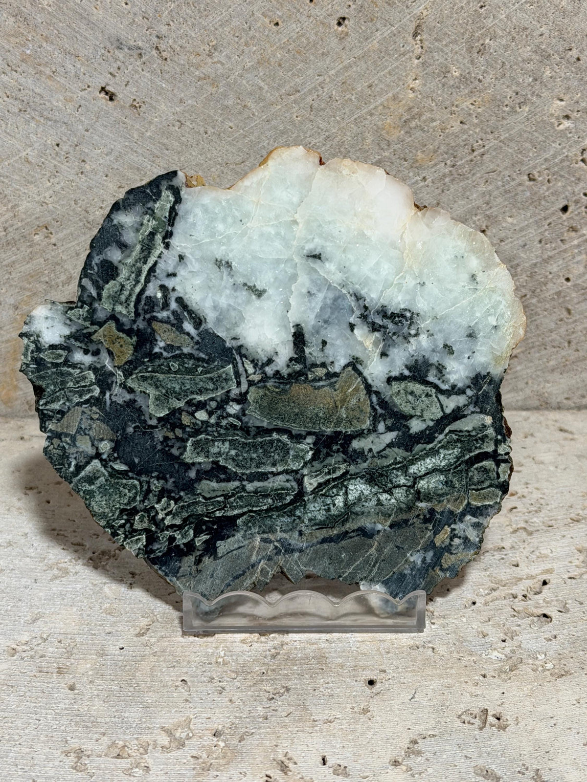 Dallasite Slab, Vancouver Island Lapidary Rough, Unpolished Gemstone, Natural Brecciated Stone, Canadian Rock Specimen
