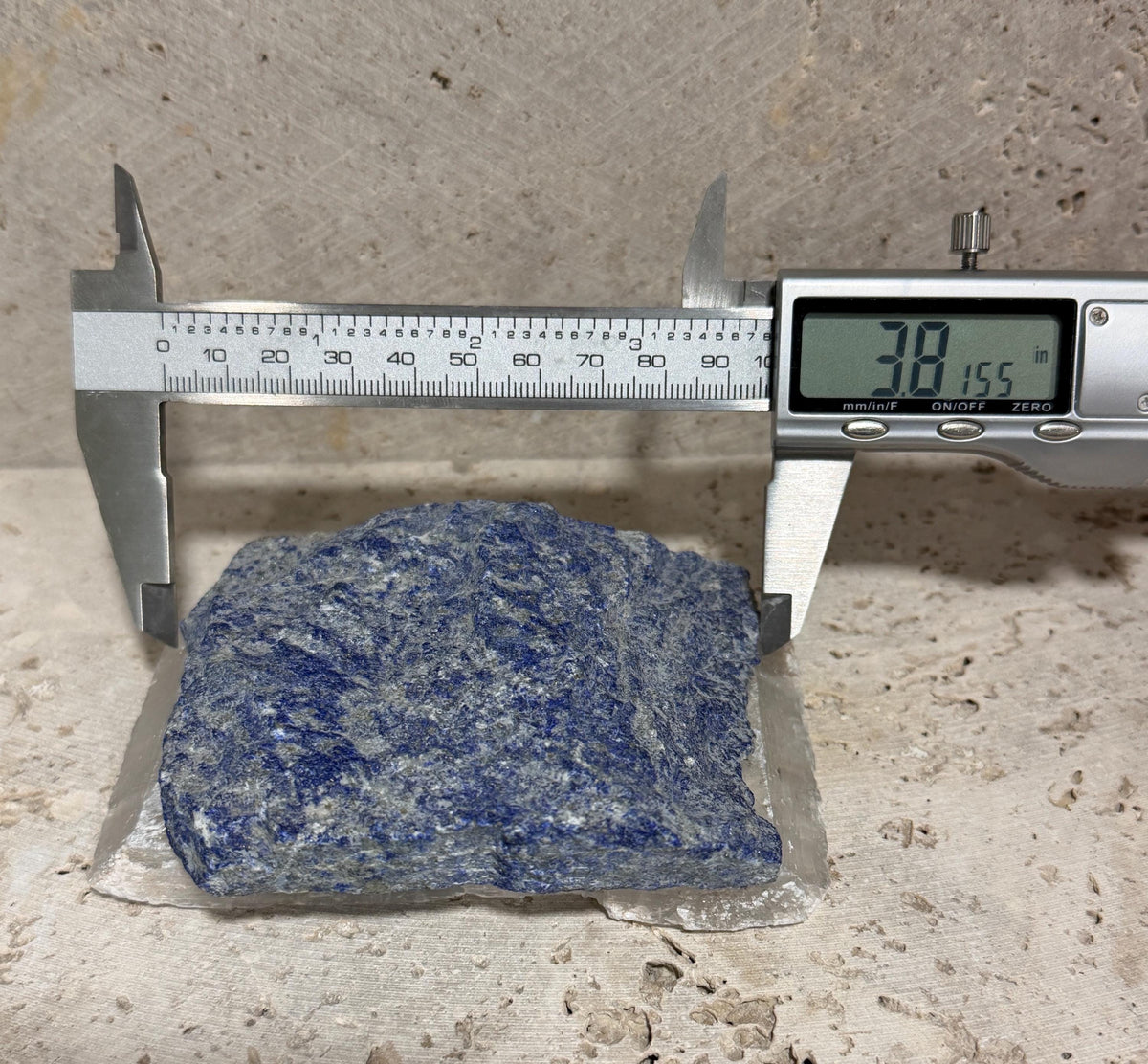 Denim Lapis Lazuli Rough Slab, Natural Blue and White Lapis, 240g, Lapidary Cutting Rough, Collector Stone
