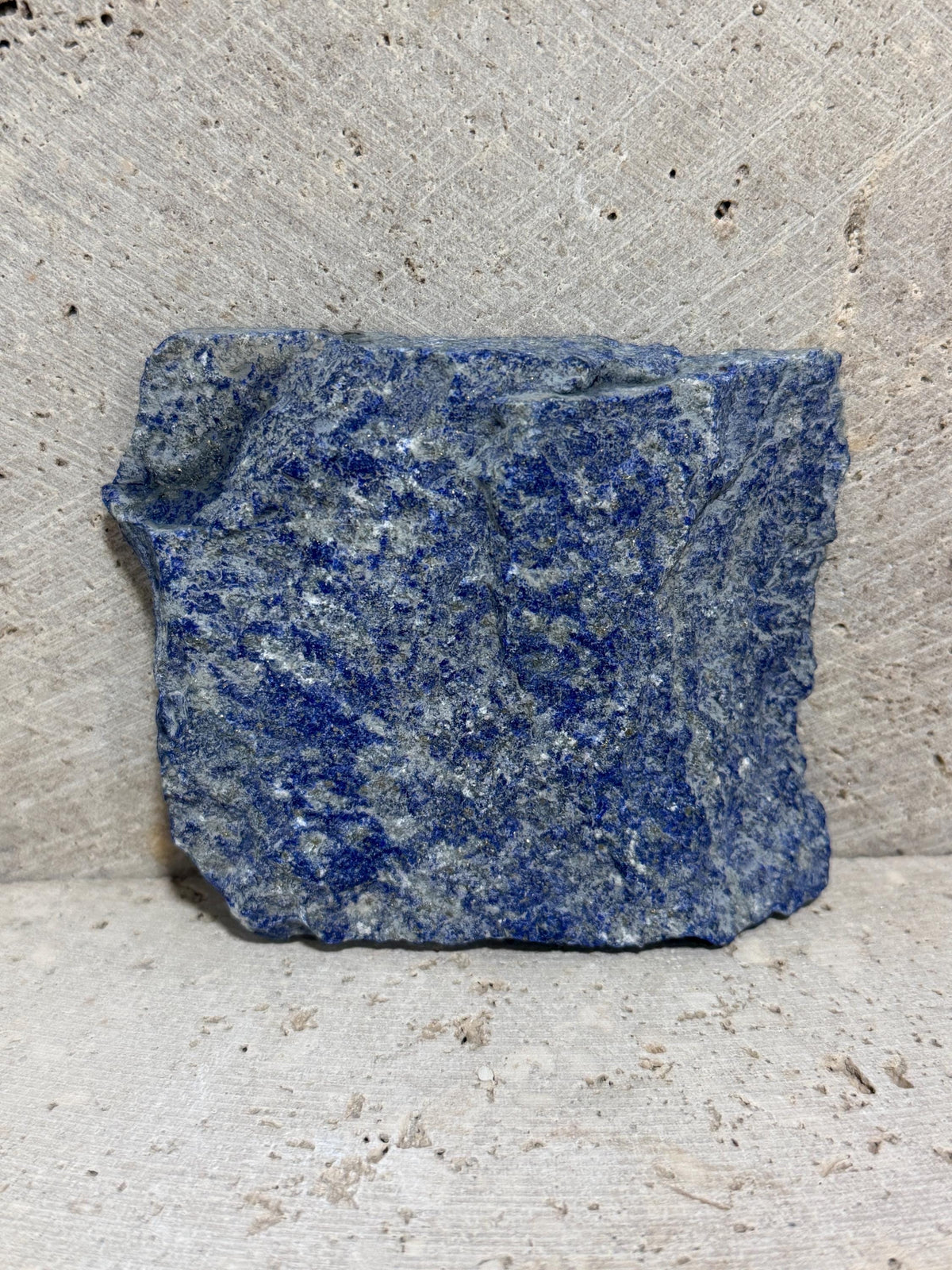Denim Lapis Lazuli Rough Slab, Natural Blue and White Lapis, 240g, Lapidary Cutting Rough, Collector Stone