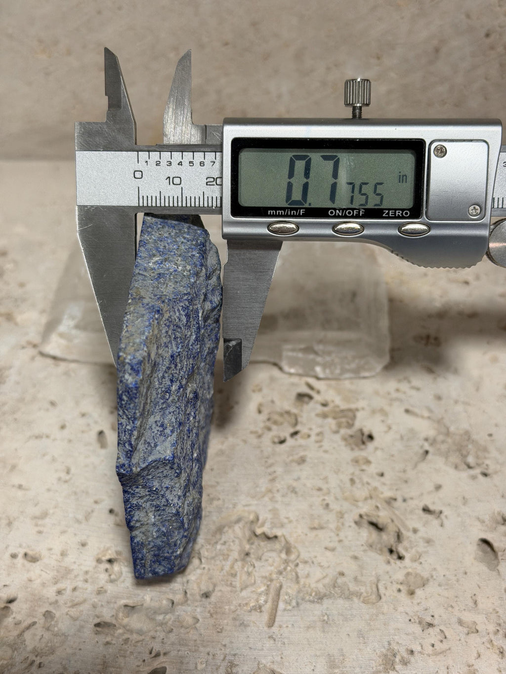 Denim Lapis Lazuli Rough Slab, Natural Blue and White Lapis, 240g, Lapidary Cutting Rough, Collector Stone