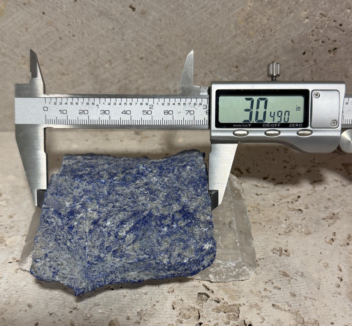 Denim Lapis Lazuli Rough Slab, Natural Blue and White Lapis, 240g, Lapidary Cutting Rough, Collector Stone