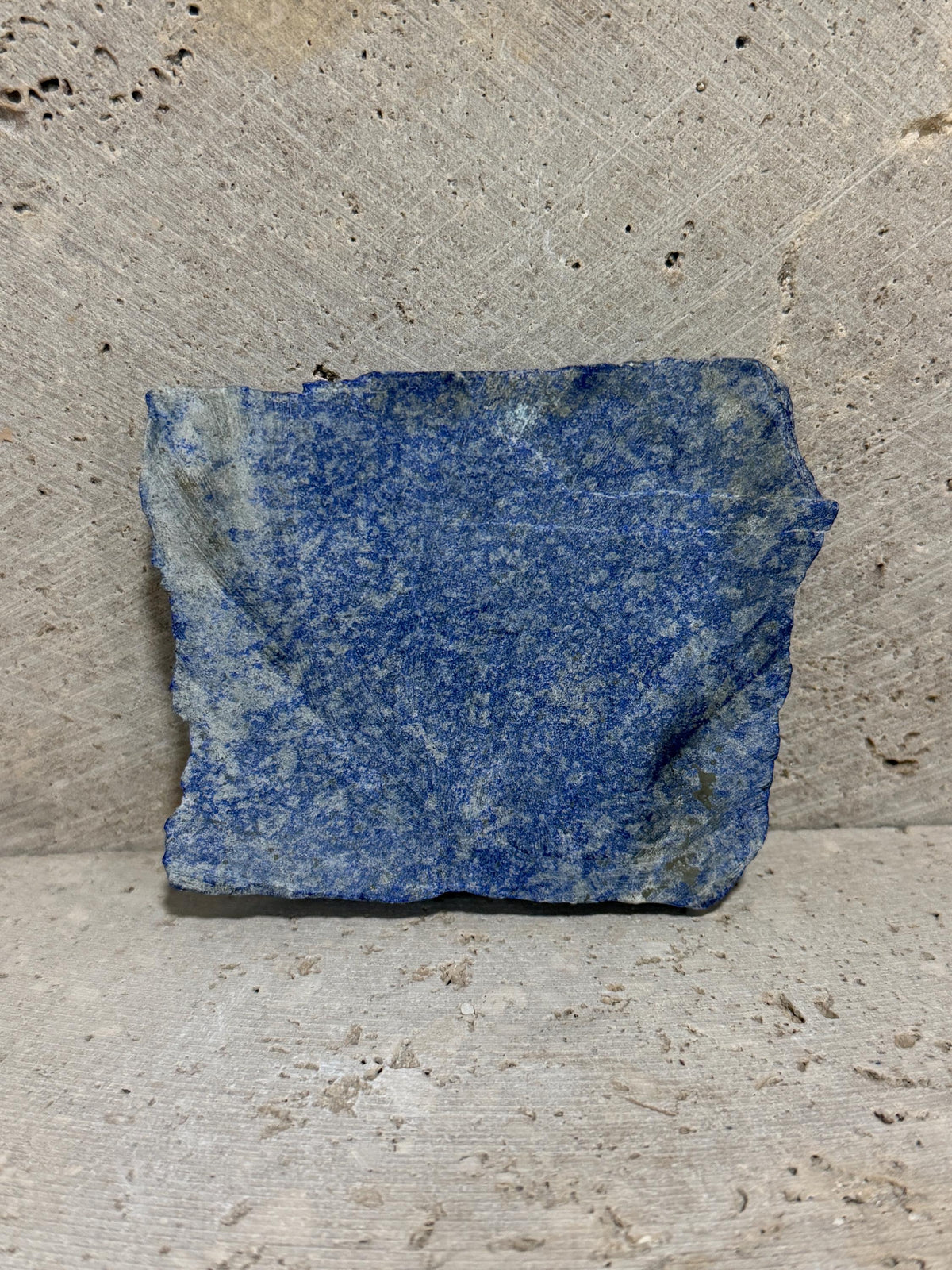 Denim Lapis Lazuli Rough Slab, Natural Blue and White Lapis, 240g, Lapidary Cutting Rough, Collector Stone