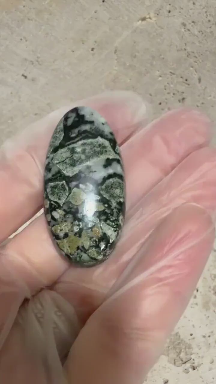 Dallasite Cabochon, Rare Vancouver Island  Stone, Oval Cabochon, Designer Wire Wrap Cab