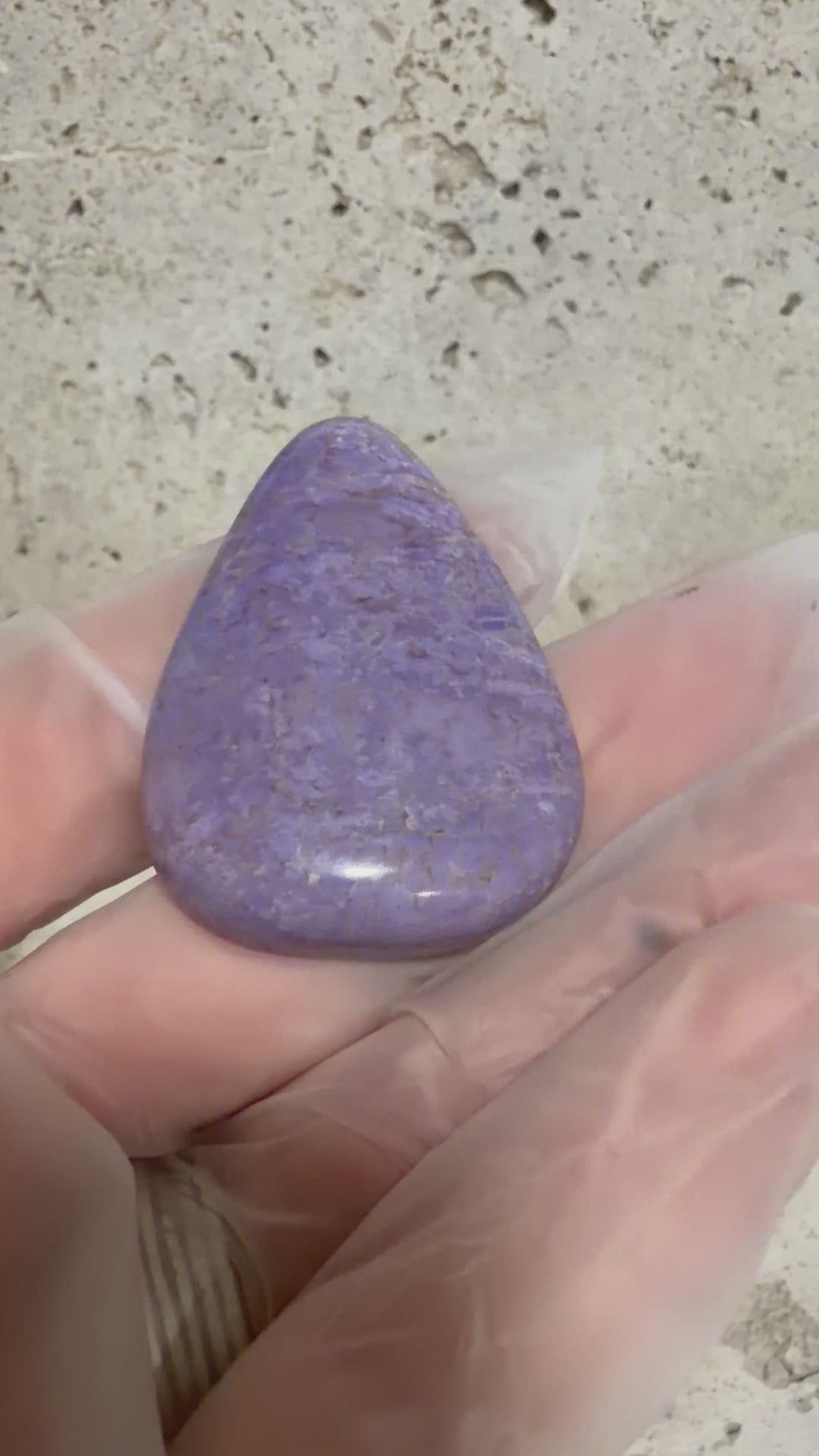 Purple Jade Cabachon-LARGE Pear-shaped Polished Natural Hand Cut Gemstone for Jewelry Making