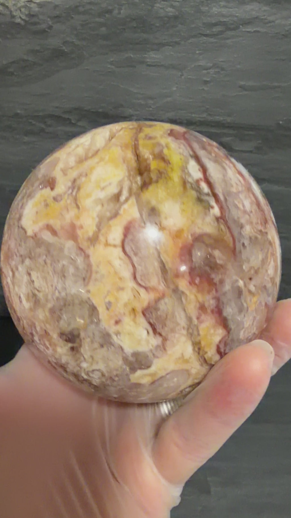Utah Wildfire Bubble Hyalite-3.79" Druzy Sphere-Rare Utah Opal