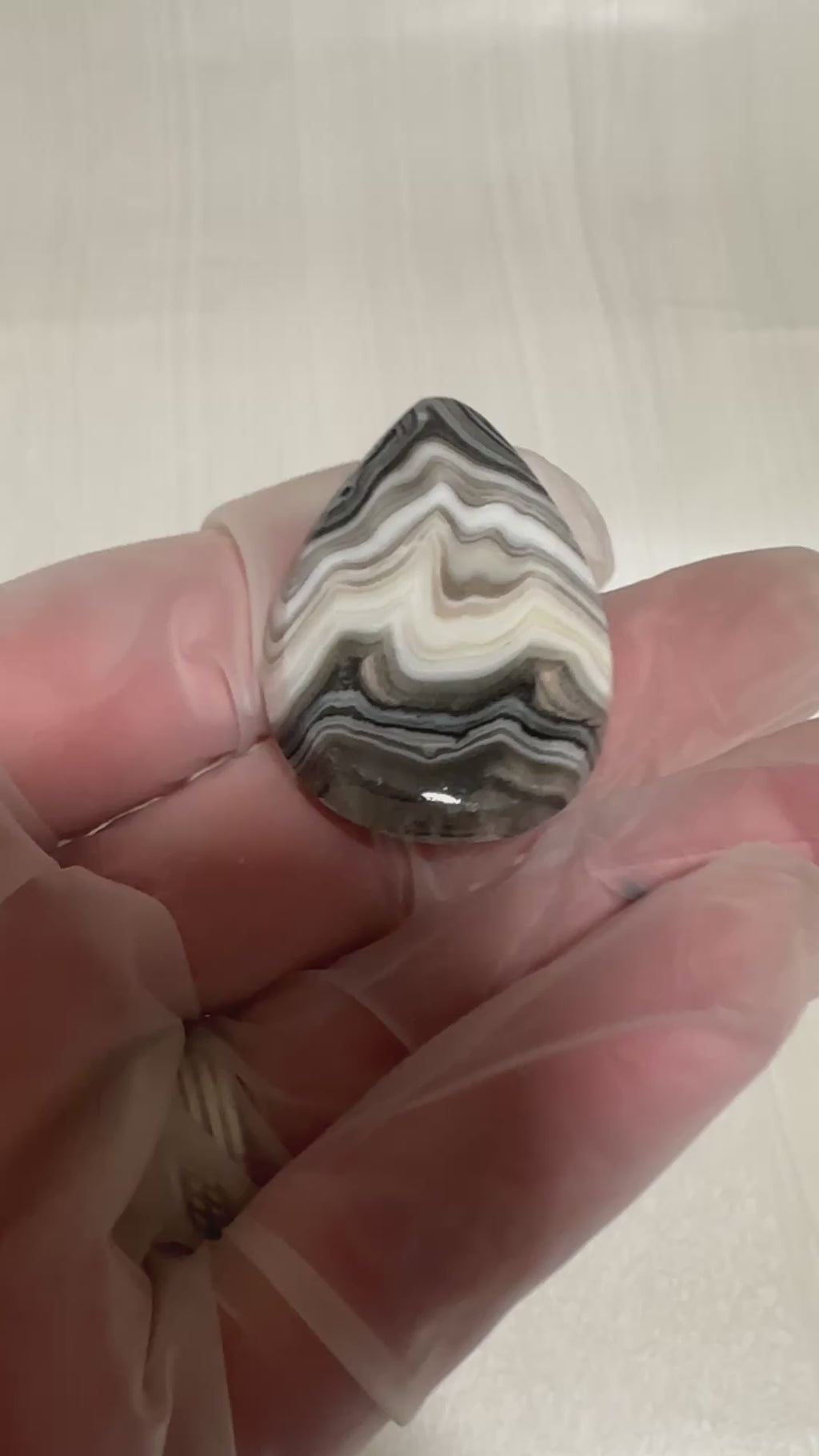 Gray Lace Agate Cabochon-large loose polished gemstone for jewelry making