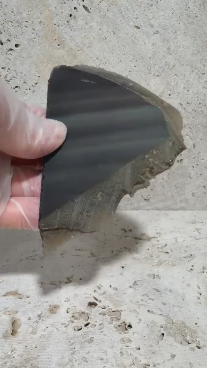 Rainbow Obsidian Slab for Lapidary Fun, Unpolished Gemstone, Davis Creek Specimen