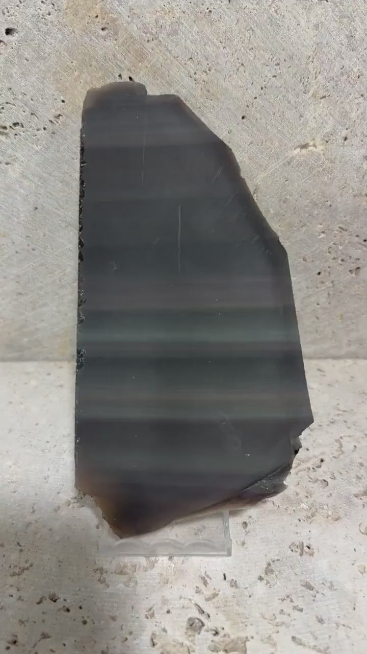 Rainbow Obsidian Slab for Lapidary Fun, Large Unpolished Gemstone, Davis Creek Specimen