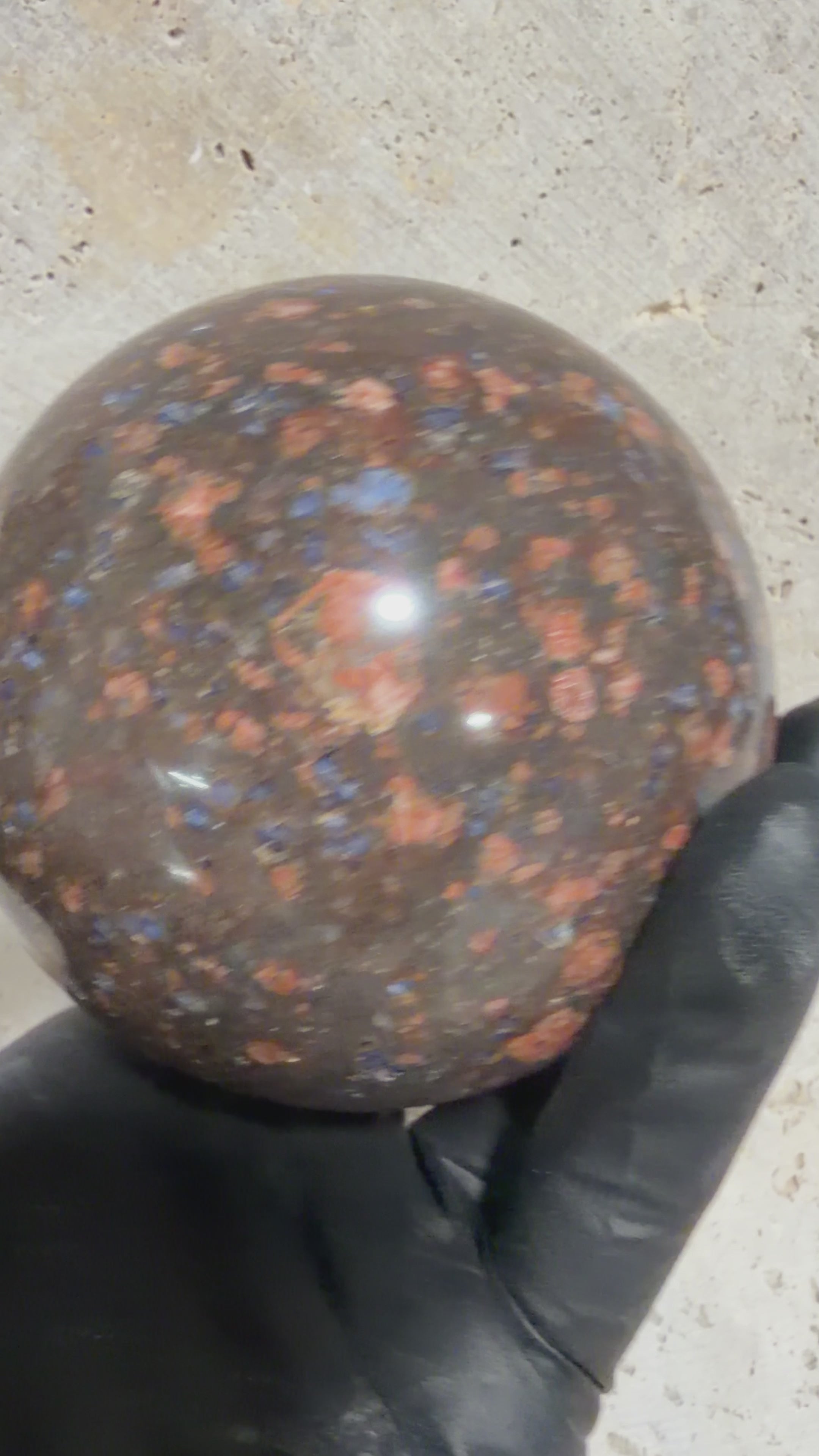Texas Llanite Sphere – Large 3.43” Hand Polished Stone – 911.9 grams