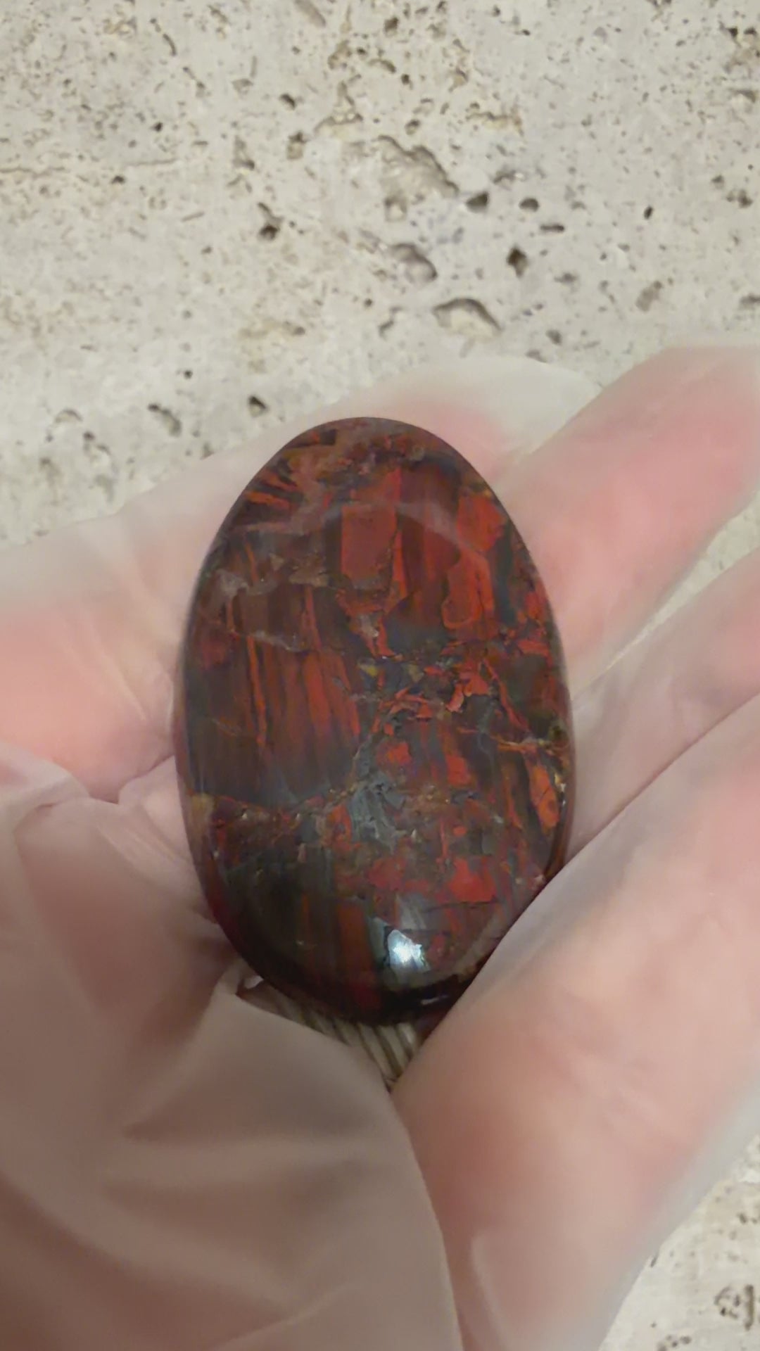 Tabu Tabu Cabochon-LARGE Brecciated Jasper Gemstone-Hand Cut Polished Designer Statement Cab for Jewelry Making