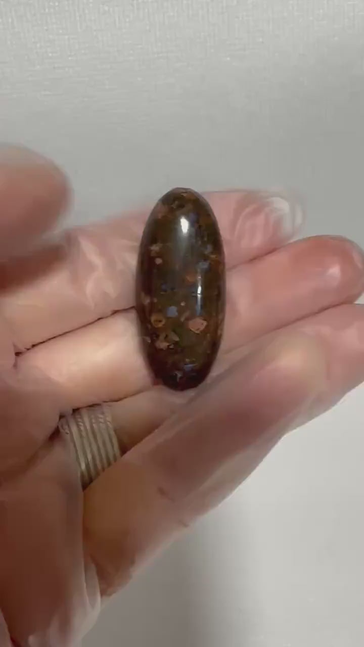 Llanite Skinny Oval Cabochon, Blue Quartz Rhyolite, Wire Wrapping Stone, Hand Polished Gemstone