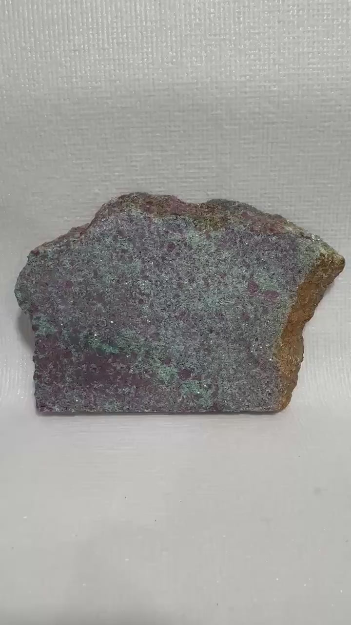 Ruby Fuchsite slab for lapidary fun, unpolished—GEMMY!