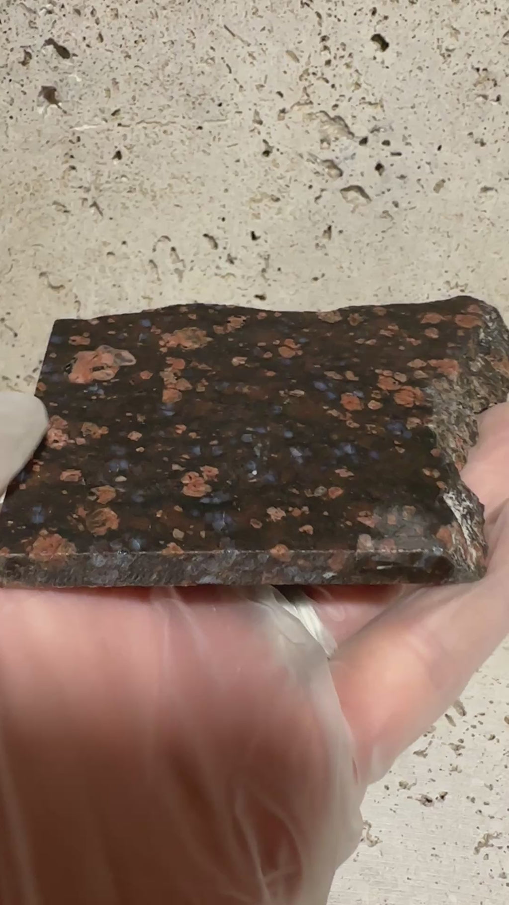 Llanite Slab-natural unpolished Rhyolite-Texas stone for lapidary use