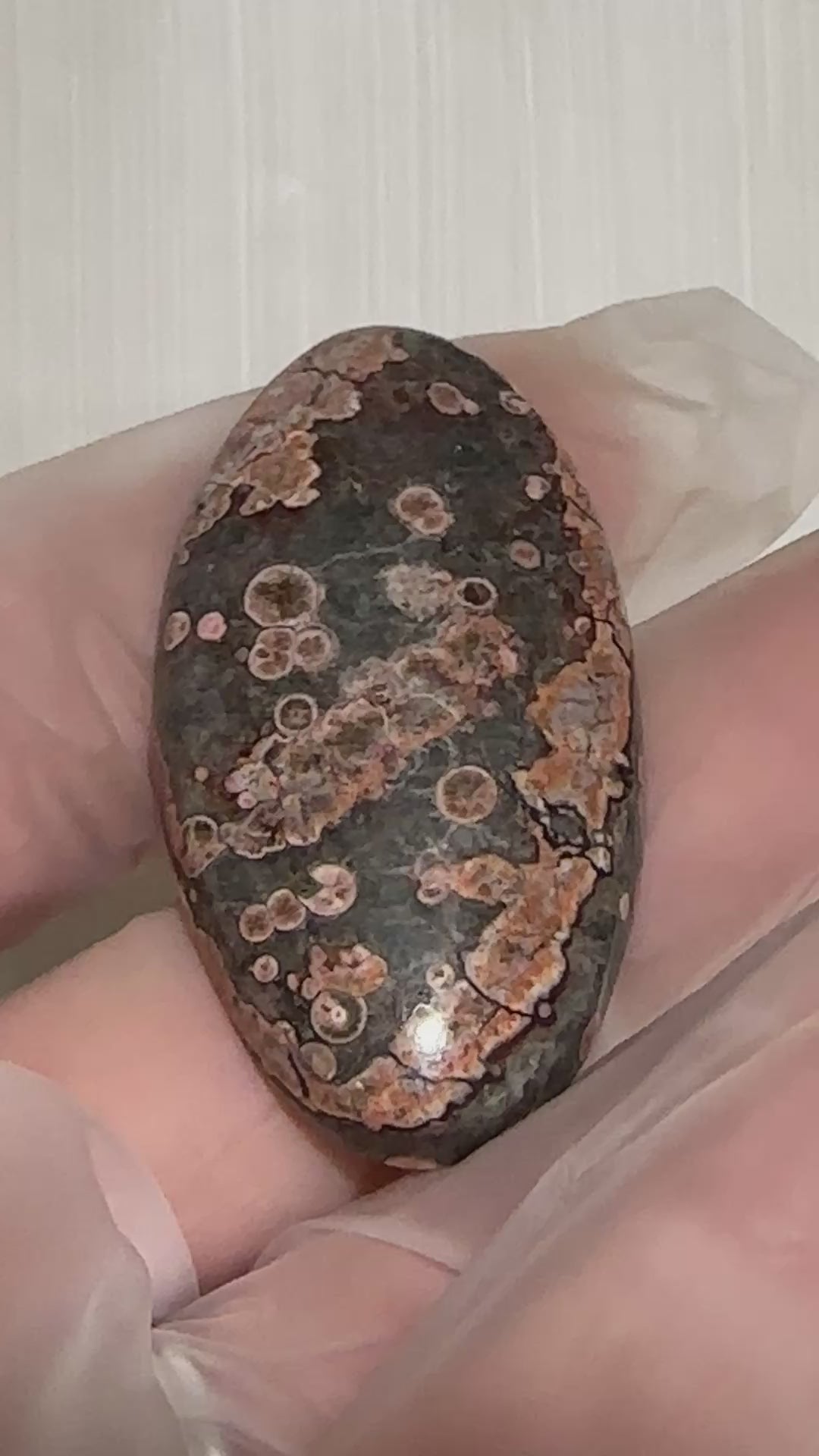 Rhyolite Cabochon-Orbicular Starlight Rhyolite large polished gemstone for jewelry making