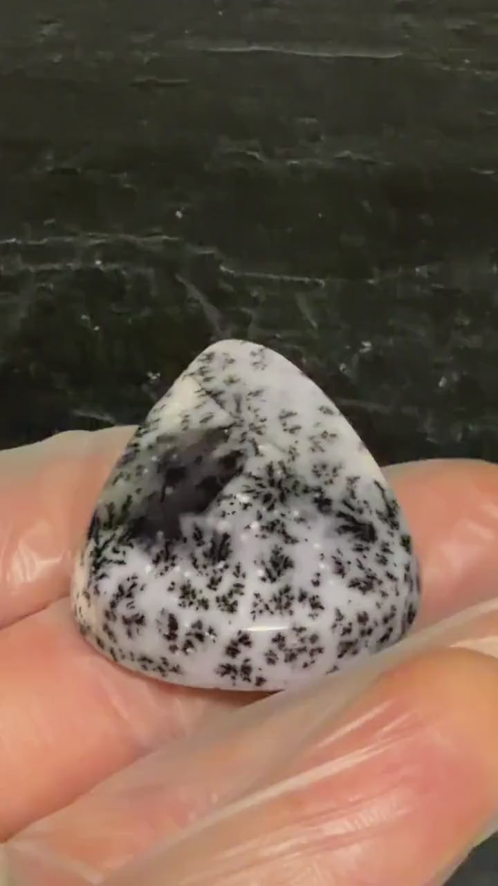 Lilac Dendritic Opal Cabochon, Bubble Opal, Dendritic Gemstone Cab for Jewelry Making