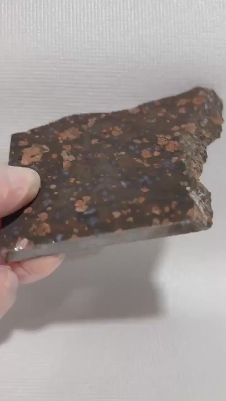 Llanite rhyolite gemstone slab for lapidary fun, unpolished