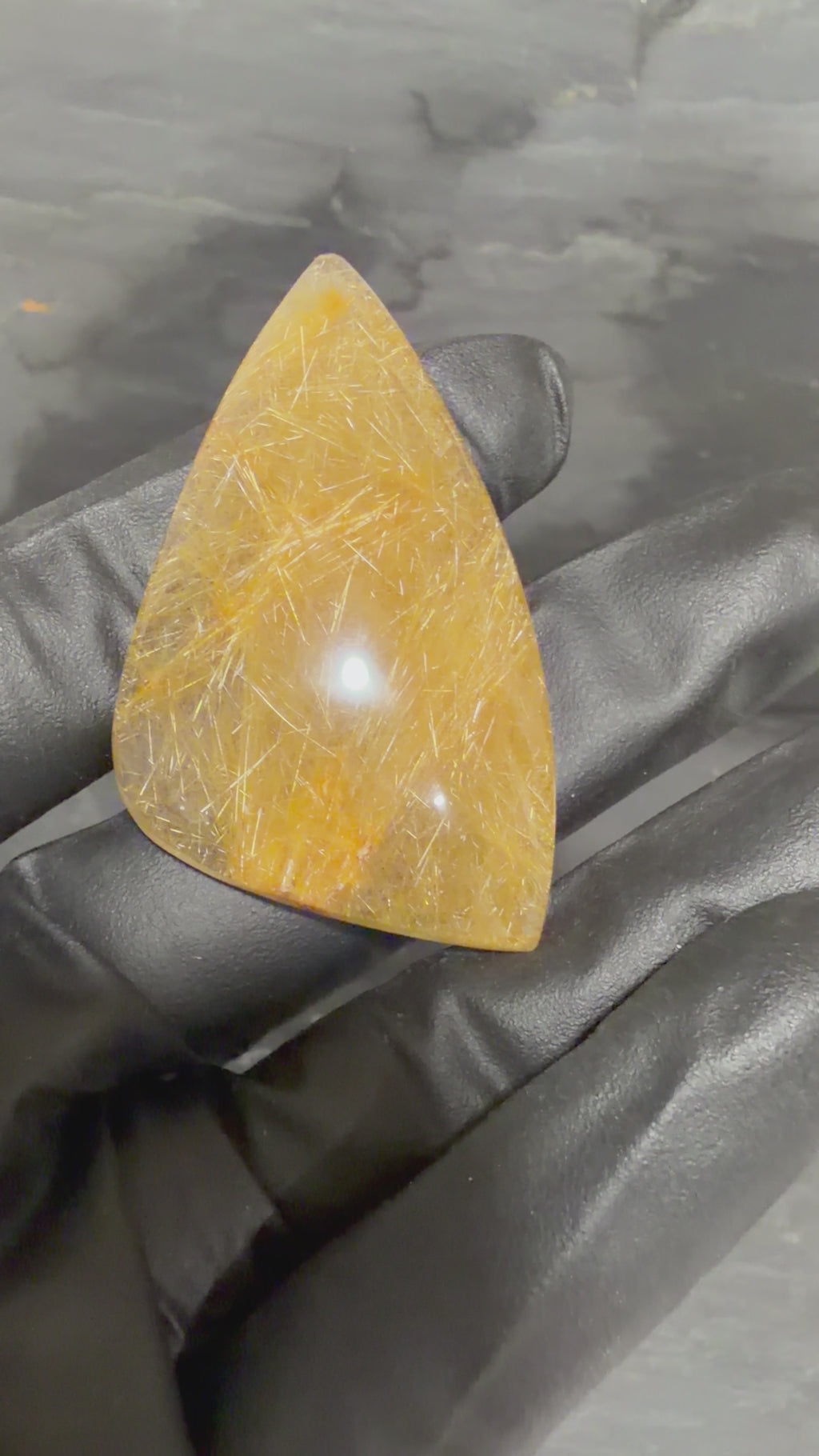 Golden Rutilated Quartz Cabochon- Large Statement Gemstone-Golden Rutile Quartz