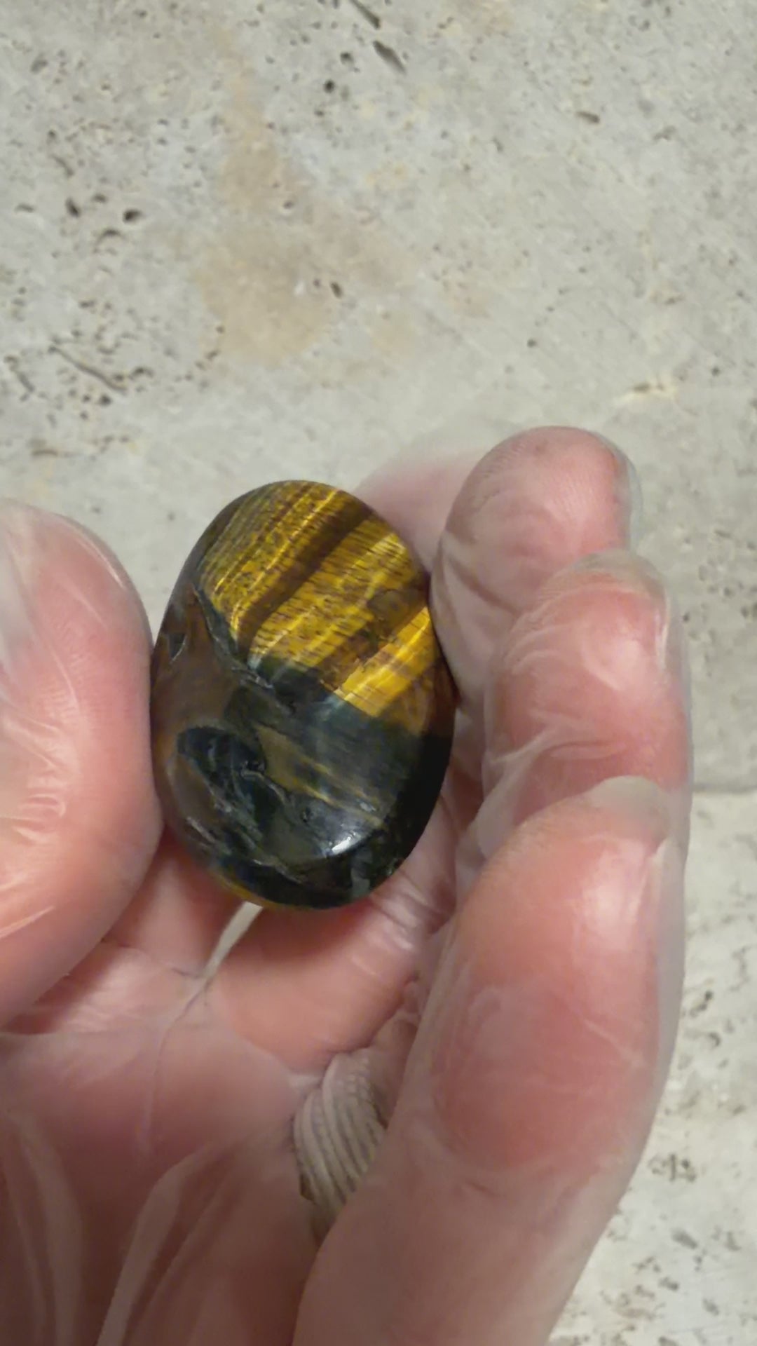 Blue Gold Tiger Eye-Large Cabochon