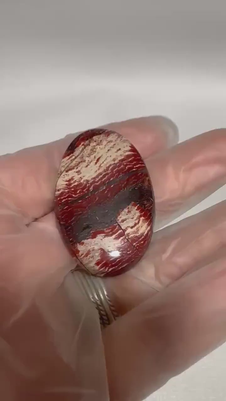 Snakeskin Jasper large oval cabochon, loose gemstone for jewelry making